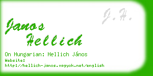 janos hellich business card